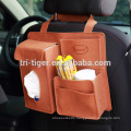 PU Leather car back seat organizer for kids